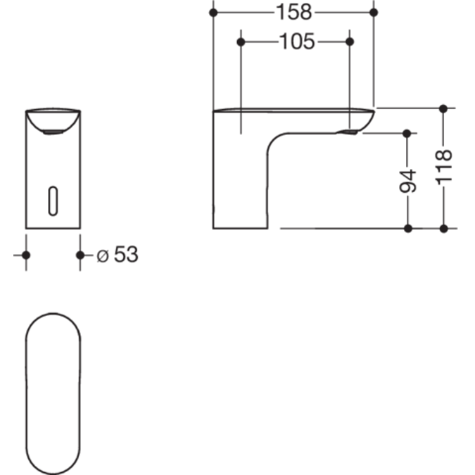 HEWI SENSORIC Elektronische Waschtischarmatur
