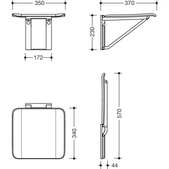 HEWI Hinged seat