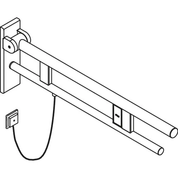HEWI Stützklappgriff Duo, Design B 