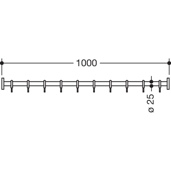 Shower curtain rail, 900-34-40060