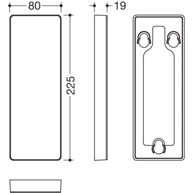 HEWI Wall plate cover for mounting plate