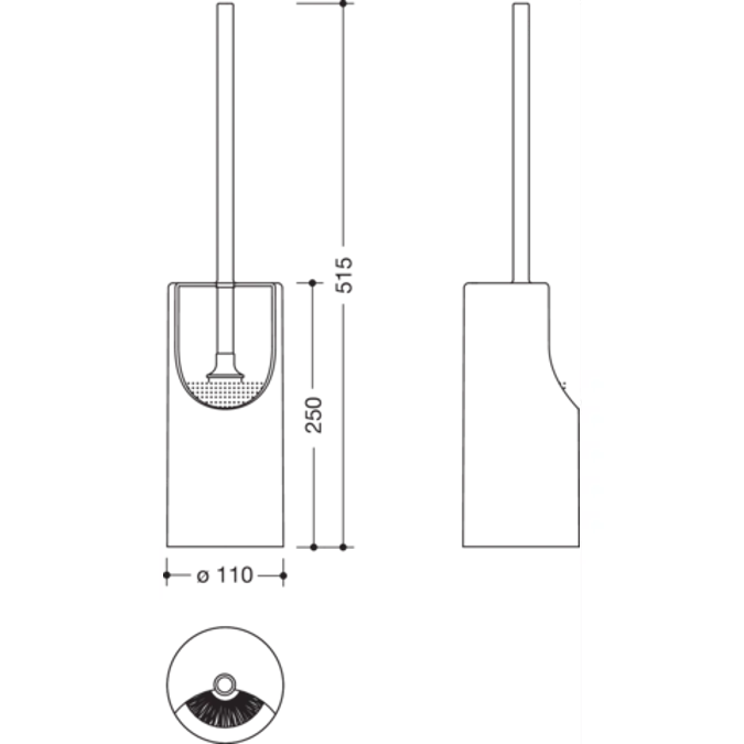 HEWI Toilet brush unit
