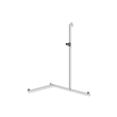 Image for Shower grab rail with sideways adjustable vertical support bar and shower head holder (ADA), version left, 900-35-363XA