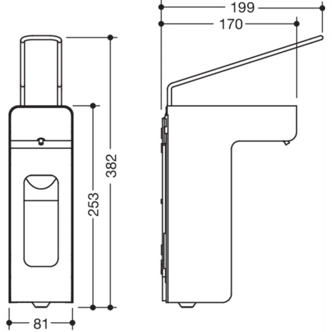 HEWI Disinfectant or soap dispenser