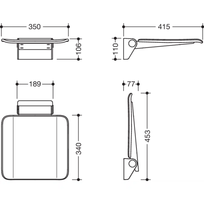 HEWI Hinged seat