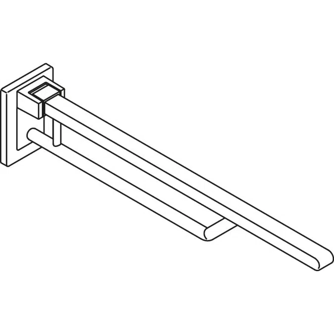 HEWI Hinged support rail Duo 