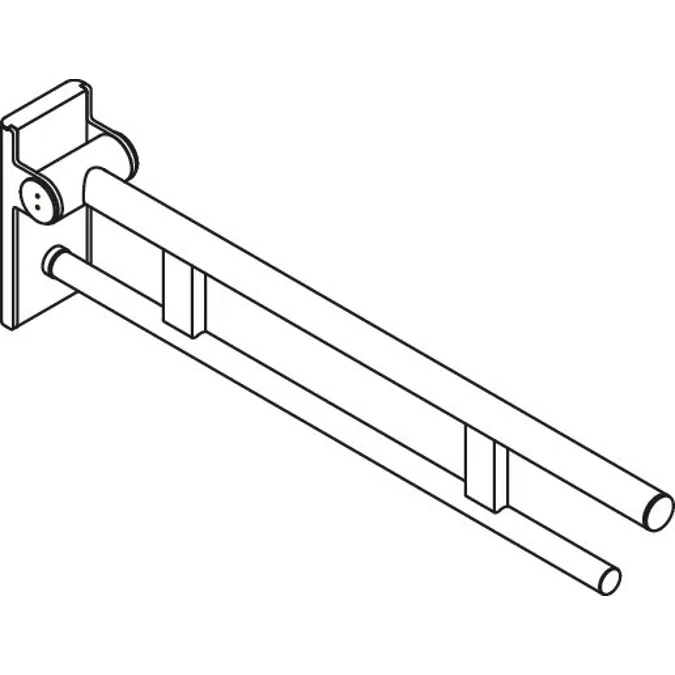 HEWI Hinged support rail Duo 