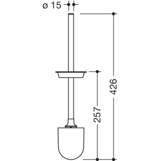 HEWI Toilet brush with lid