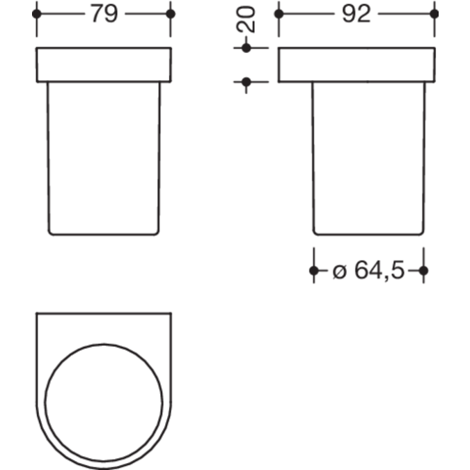 Tumbler with holder, 700-04-00000