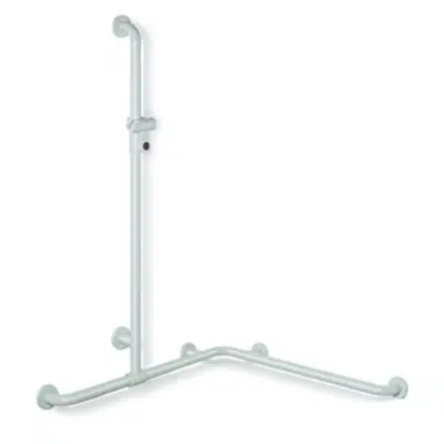 Image for HEWI Rail with sideways adjustable vertical support bar and shower head holder 801-35-350