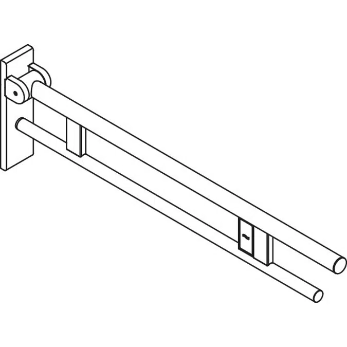 Hinged support rail Duo, 900-50-17840