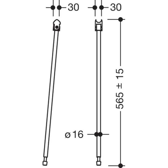 Pied escamotable HEWI, 900-50-02160
