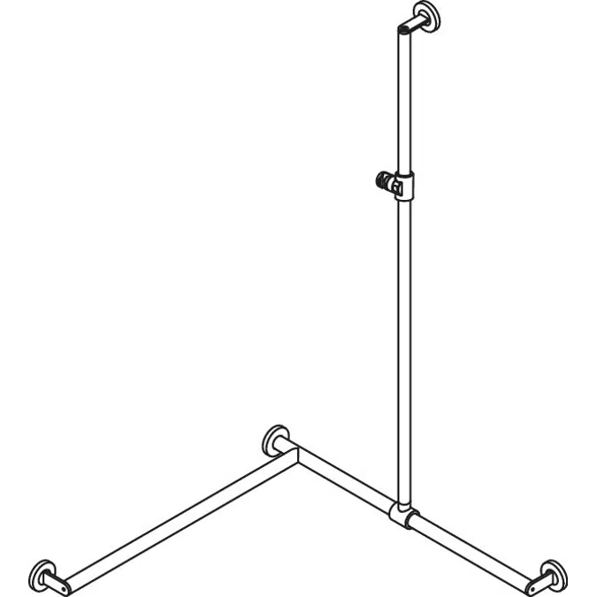 Barre de maintien pour douche, avec barre à support réglable, version gauche, 900-35-303XA