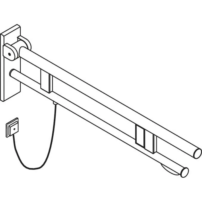 Hinged support rail Duo, 900-50-19740