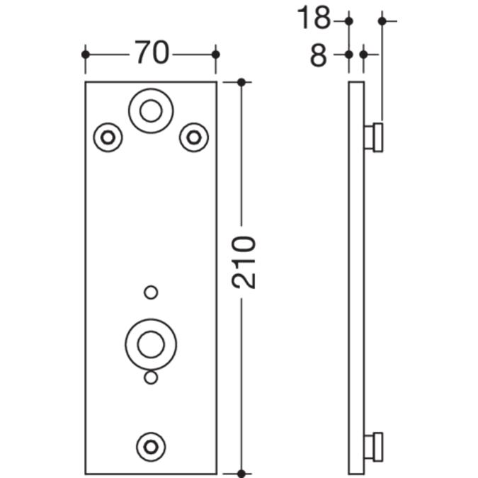 HEWI Mounting plate