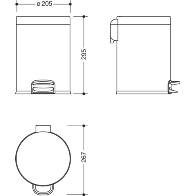HEWI Waste bin