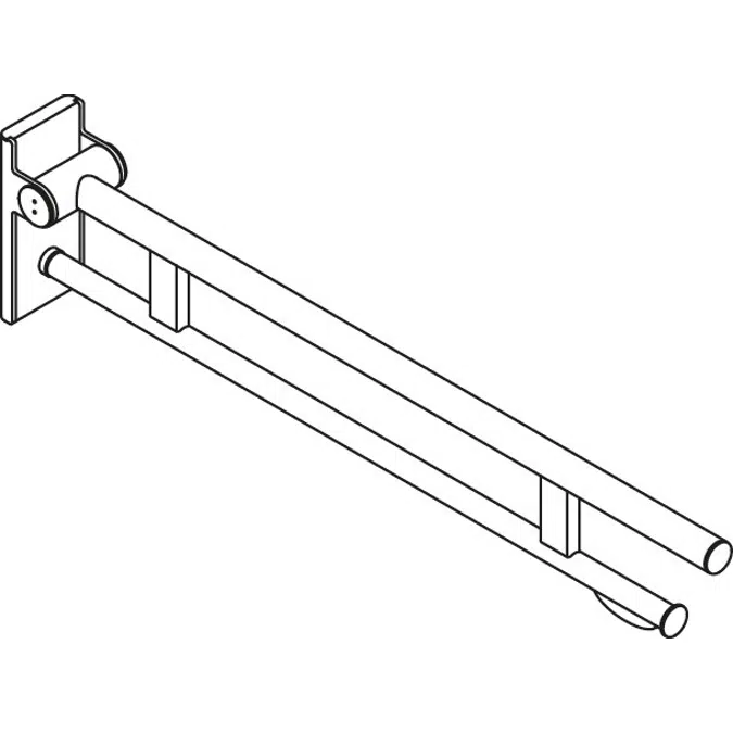 HEWI Mobile hinged support rail Duo