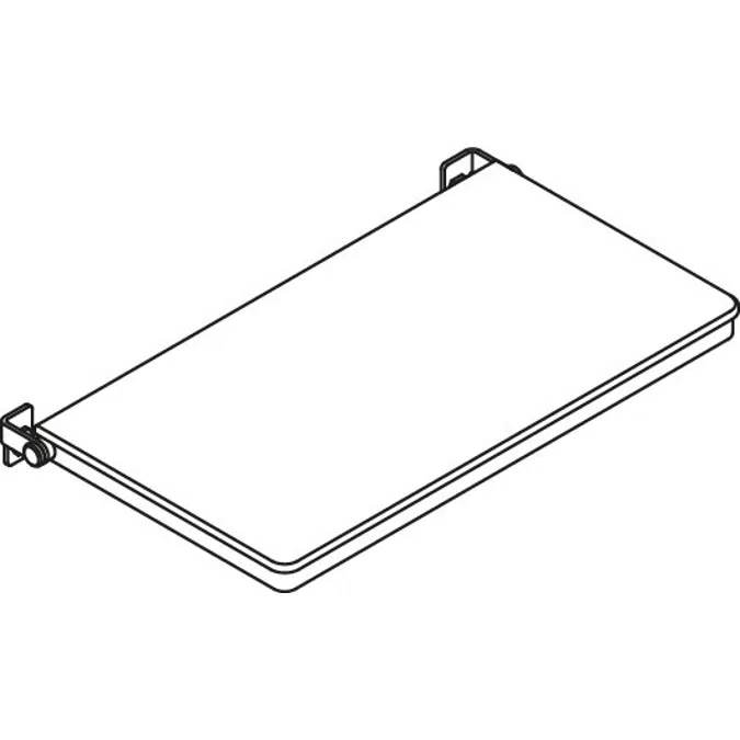HEWI Rectangular shower compartment seat with lift-up feature (ADA)
