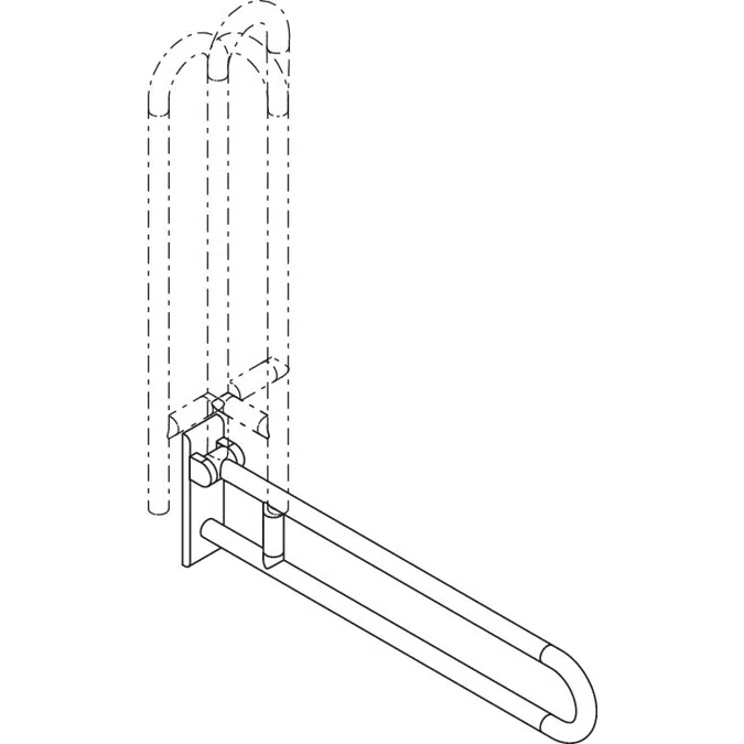 active+ Hinged support rail, rotating, 801-50D130