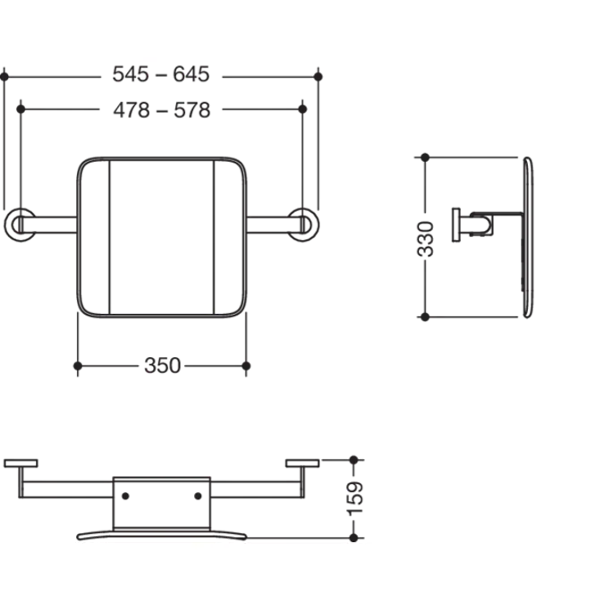 Mobile backrest rail, 900-51-91440