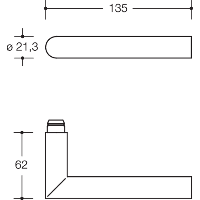 HEWI Vacant/engaged fitting