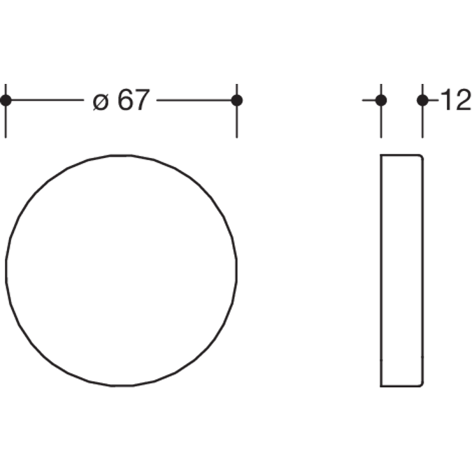 HEWI Cover for mounting plate of mobile support rails and backrests
