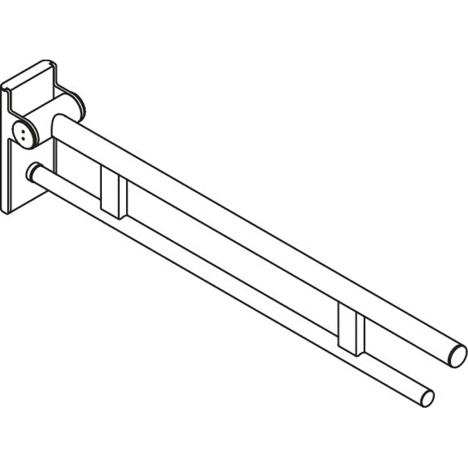 HEWI Mobile hinged support rail Duo