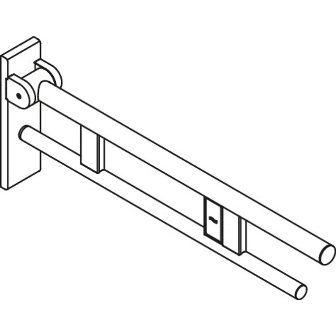 Hinged support rail Duo, 900-50-175XA