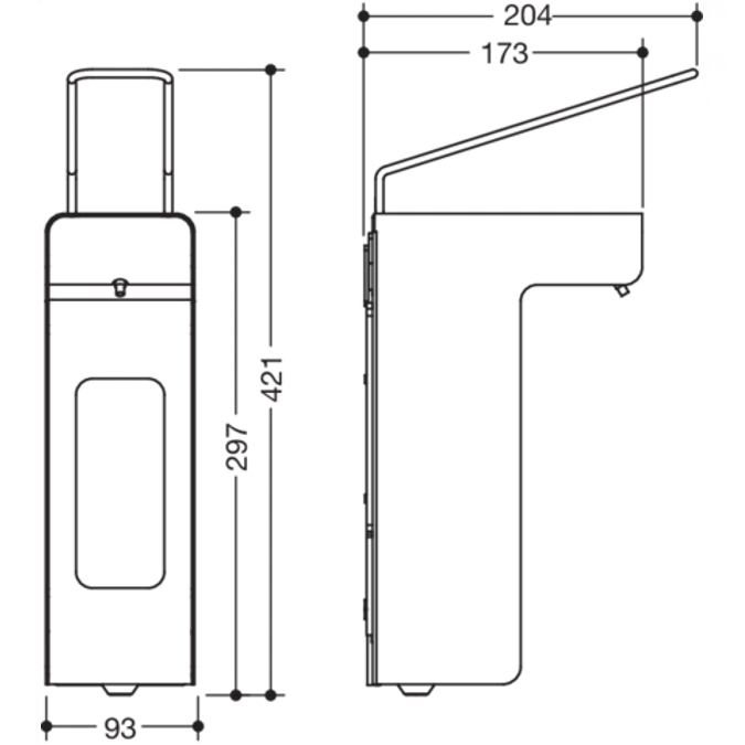 HEWI Disinfectant or soap dispenser