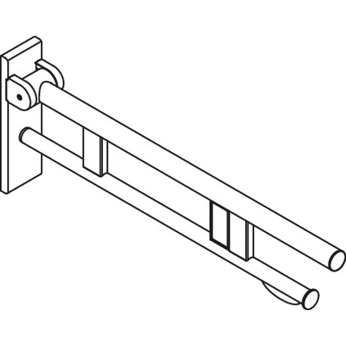 Hinged support rail Duo, 900-50-171XA