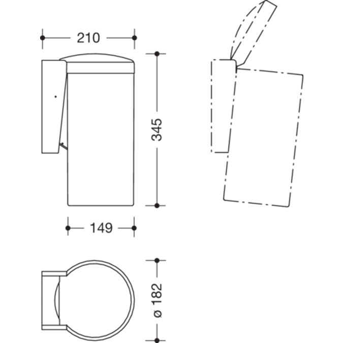 HEWI Waste bin