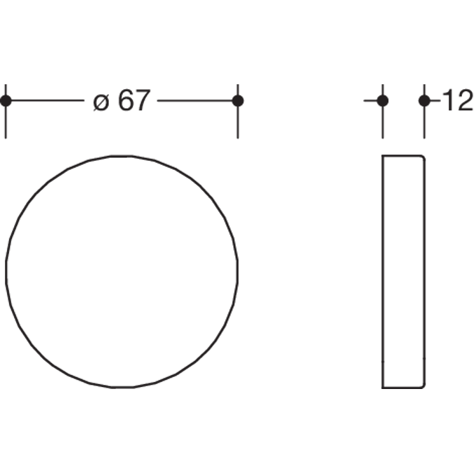 HEWI Cover for mounting plate of mobile support rails and backrests