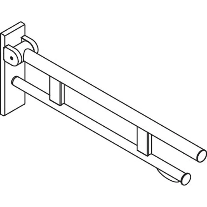 HEWI Hinged support rail Duo 