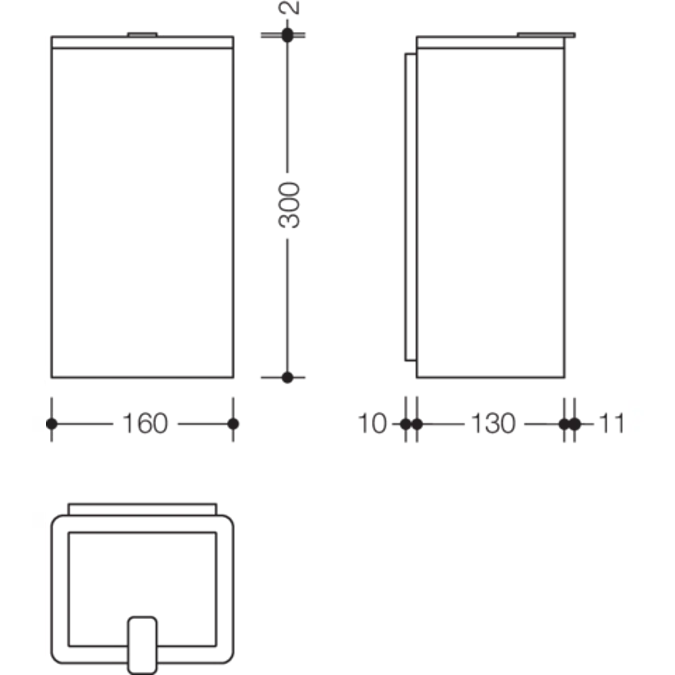 HEWI Hygiene waste bin