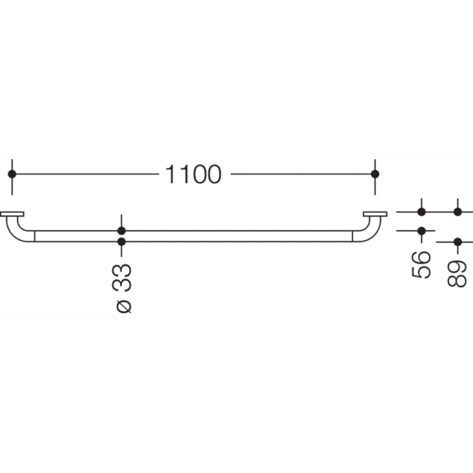 HEWI Support rail WARM TOUCH