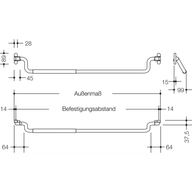 HEWI Panic bar to EN 1125