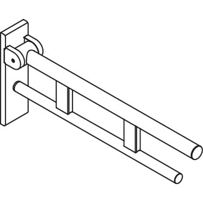 HEWI Hinged support rail Duo 
