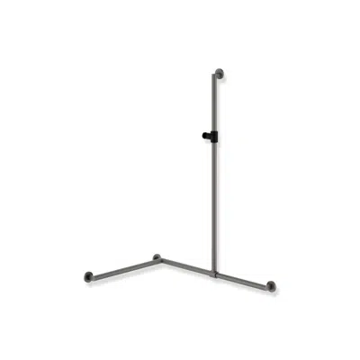 Image for Shower grab rail with sideways adjustable vertical support bar and shower head holder (ADA), version left, 900-35-36360