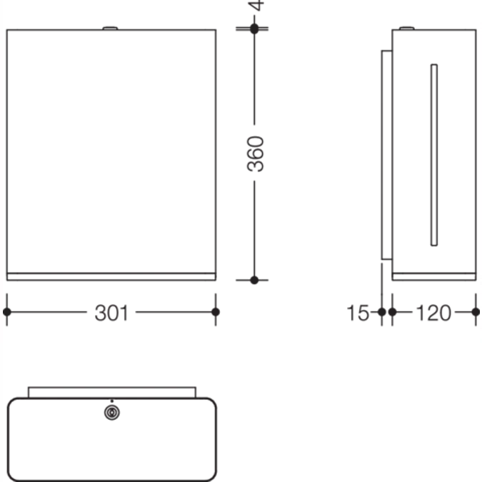 HEWI Paper towel dispenser