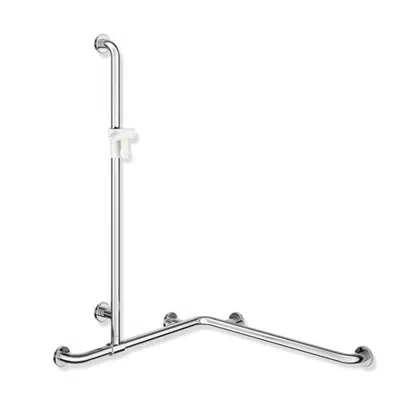 Image for HEWI 801-35-31051 Shower grab rail with sideways adjustable vertical support bar and shower head holder