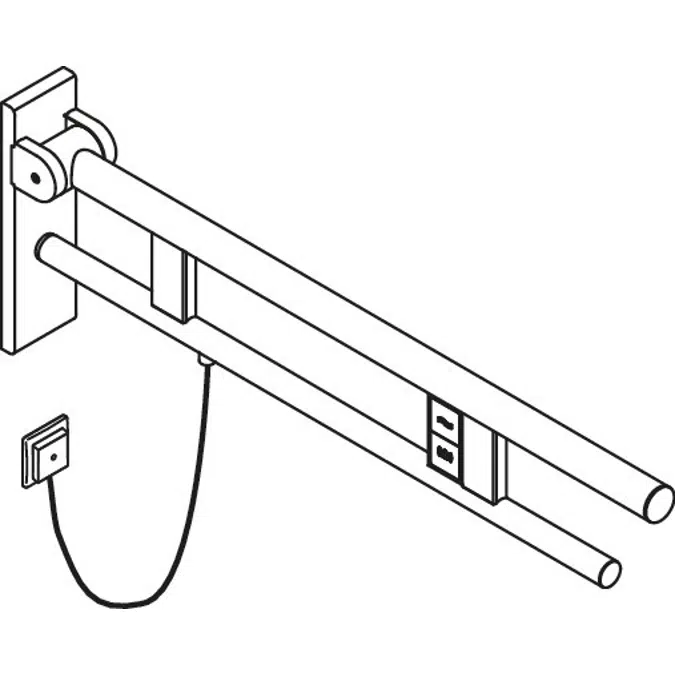Barre d'appui relevable HEWI Duo