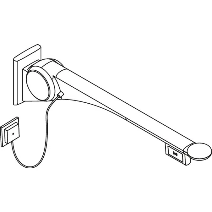 HEWI Hinged support rail Premium
