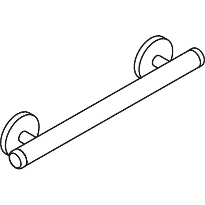 Haltegriff (ADA), 18" (457 mm), unifarben, glänzend, Stahlkern, 950-36US1190