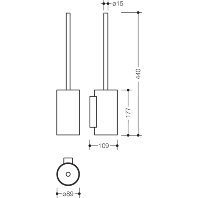 Toilet brush unit, 162-20-100XA