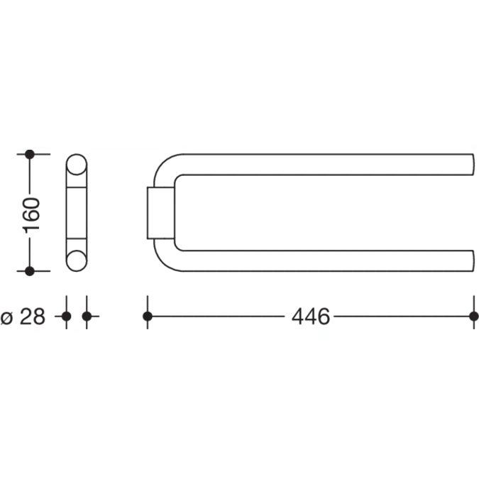 Handtuchhalter, 2-armig, glänzend, 477-09-100