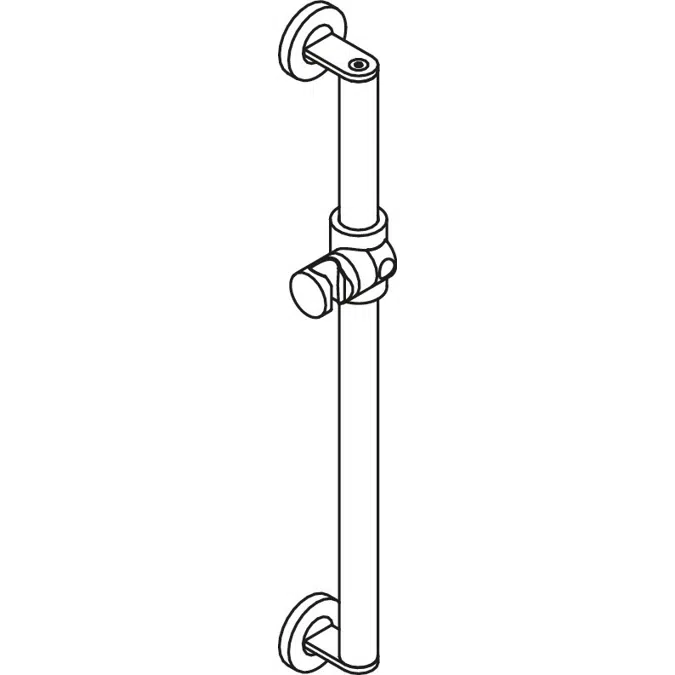 Rail with shower head holder (ADA), 24" (610 mm), 900-33-060XA