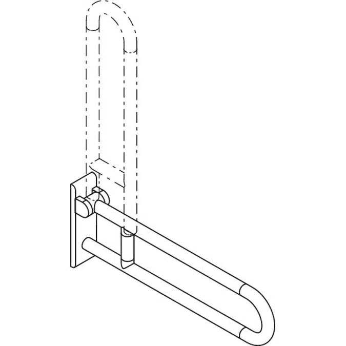 HEWI Hinged support rail