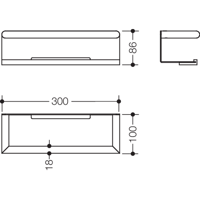 HEWI Shower shelf