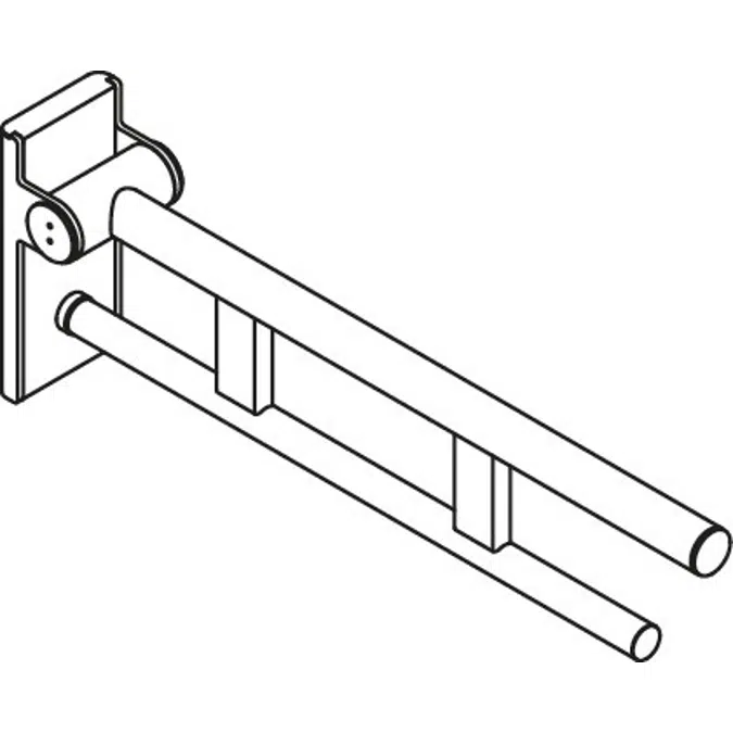 HEWI Hinged support rail Duo 
