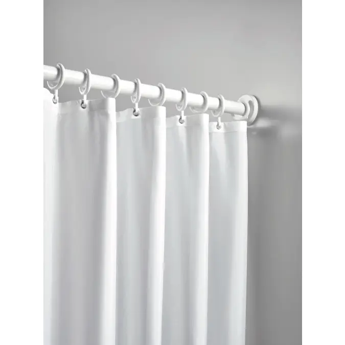 active+ Shower curtain, 2000 mm x 2000 mm, white, 802-34-V0230